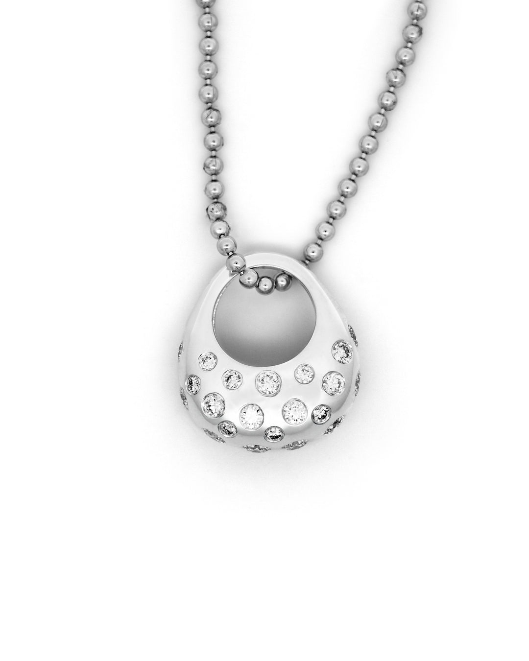 Víya Diamond "Bezel Bag" Pendant 925 Silver