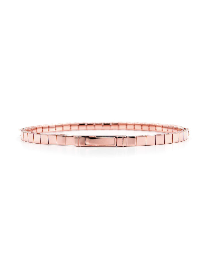 Víya Half Eternity Round Diamond Flex Bangle 2 Carat Rose Gold 14K