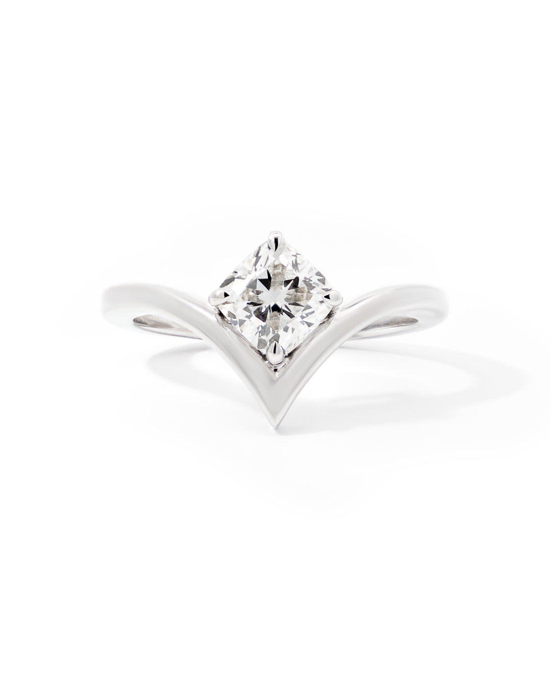 Square Cushion Diamond Contemporary Engagement Ring