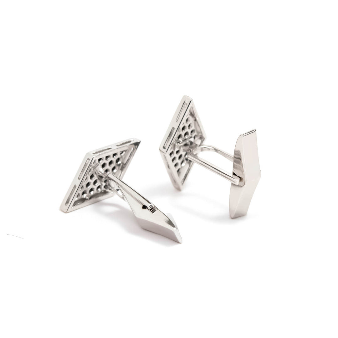 Víya Black Diamond Diamond Cufflinks White Gold 14K