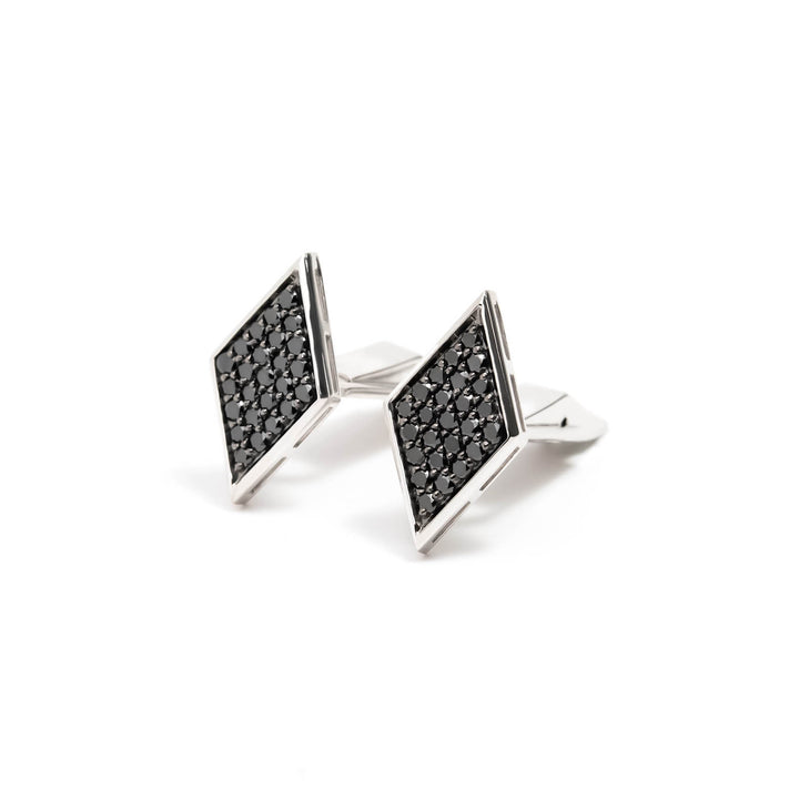 Víya Black Diamond Diamond Cufflinks White Gold 14K